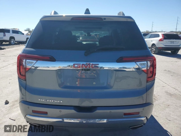 2021 GMC Acadia Denali with VIN 1GKKNPLS4MZ107333, listed as a Copart auction lot 46881225 with 7,957 mi miles and Salvage Title. Bid and sale history available at carsss.com. Image 6.