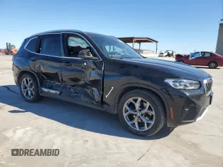 2022 BMW X3 sDrive30i with VIN 5UX43DP03N9K85901, listed as a Copart auction lot 47932955 with Not Provided miles and Salvage Title. Bid and sale history available at DreamBid. Image 4.