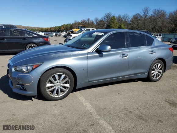 2017 Infiniti Q50 3.0t Premium with VIN JN1EV7AR1HM835769, listed as a Copart auction lot 74208374 with 97,290 mi miles and Salvage Title. Bid and sale history available at carsss.com. Image 1.
