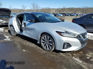 2023 Nissan Maxima Platinum with VIN 1N4AA6FVXPC501029, listed as a Copart auction lot 46480115 with 17,097 mi miles and Salvage title. Bid and sale history available at DreamBid. Image 4.