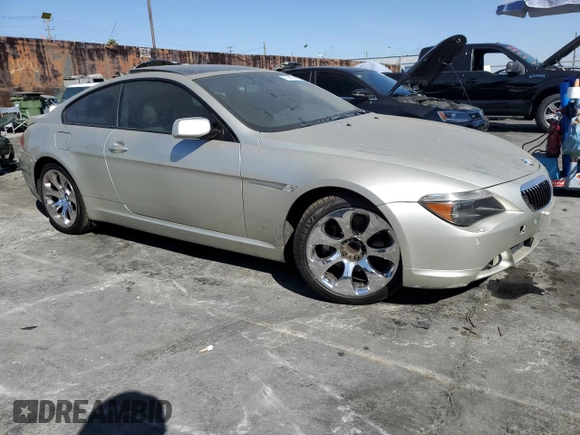 2005 BMW 6 Series 645Ci with VIN WBAEH73485B192332, listed as a Copart auction lot 76946314 with 176,744 mi miles and Clean Title. Bid and sale history available at DreamBid. Image 4.