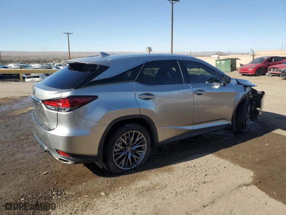 2022 Lexus RX with VIN 2T2YZMDAXNC346021, listed as a Copart auction lot 88330845 with 24,306 mi miles and Salvage Title. Bid and sale history available at carsss.com. Image 3.