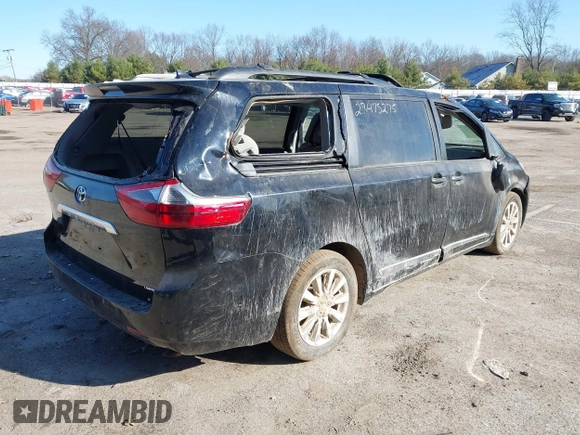 2015 Toyota Sienna XLE with VIN 5TDYK3DC2FS569246, listed as a IAAI auction lot 27475275 with 49,089 mi miles. Bid and sale history available at carsss.com. Image 4.