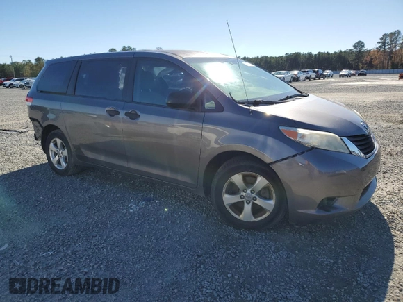 2011 Toyota Sienna with VIN 5TDZK3DC8BS120314, listed as a Copart auction lot 81939964 with 162,385 mi miles and Salvage Title. Bid and sale history available at carsss.com. Image 4.