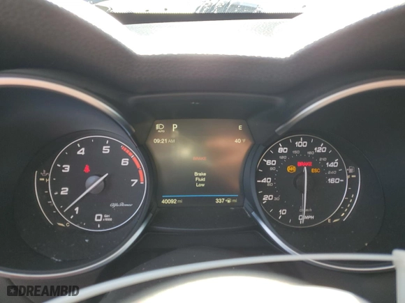 2018 Alfa Romeo Stelvio with VIN ZASFAKAN0J7B81324, listed as a Copart auction lot 50179235 with 40,092 mi miles and Salvage Title. Bid and sale history available at carsss.com. Image 9.