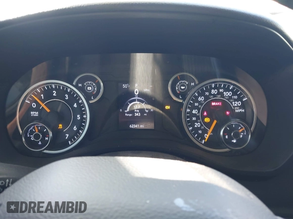 2020 Ram 1500 Big Horn with VIN 1C6SRFBTXLN165027, listed as a IAAI auction lot 41669655 with 62,341 mi miles. Bid and sale history available at carsss.com. Image 7.