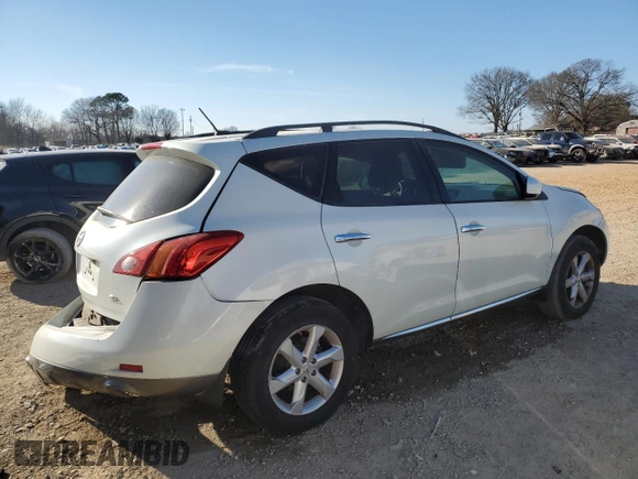 2009 Nissan Murano SL with VIN JN8AZ18U99W023234, listed as a Copart auction lot 47648235 with 221,729 mi miles and Salvage Title. Bid and sale history available at DreamBid. Image 3.