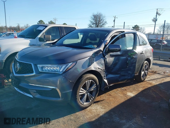 2019 Acura MDX with VIN 5J8YD4H3XKL034284, listed as a IAAI auction lot 39528719 with 35,478 mi miles. Bid and sale history available at carsss.com. Image 2.