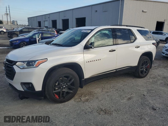 2021 Chevrolet Traverse Premier with VIN 1GNERKKW6MJ129344, listed as a Copart auction lot 80204484 with 69,387 mi miles and Salvage Title. Bid and sale history available at carsss.com. Image 1.