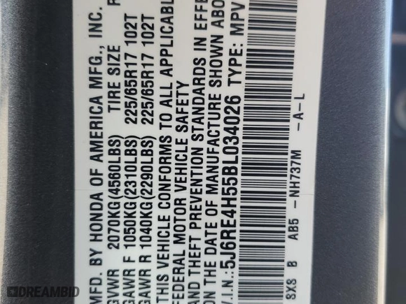 2011 Honda CR-V EX with VIN 5J6RE4H55BL034026, listed as a Copart auction lot 50784815 with 159,865 mi miles and Salvage Title. Bid and sale history available at carsss.com. Image 13.