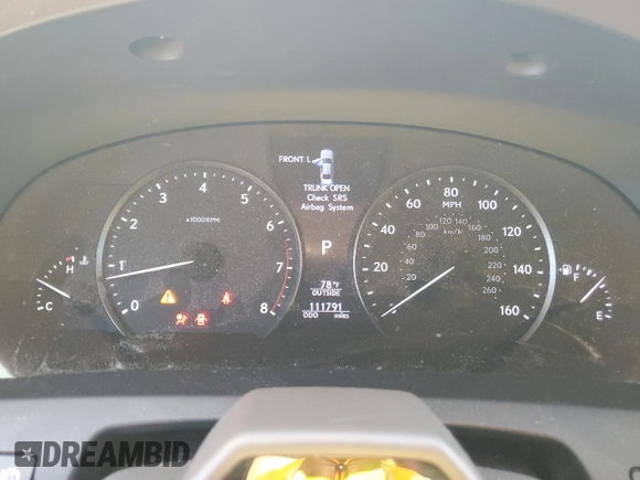 2015 Lexus LS 460 L with VIN JTHGL1EF9F5053850, listed as a Copart auction lot 69187144 with 111,791 mi miles and Salvage title. Bid and sale history available at DreamBid. Image 9.