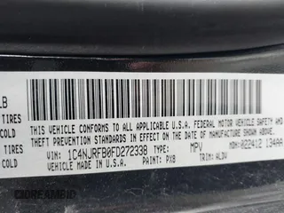 2015 Jeep Patriot High Altitude with VIN 1C4NJRFB0FD272338, listed as a IAAI auction lot 41448363 with 131,170 mi miles and . Bid and sale history available at carsss.com. Image 9.