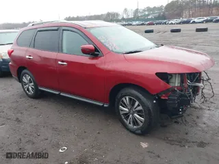 2018 Nissan Pathfinder S with VIN 5N1DR2MM9JC659447, listed as a IAAI auction lot 41467584 with 156,006 mi miles. Bid and sale history available at carsss.com. Image 1.