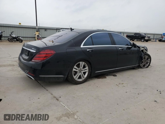 2019 Mercedes-Benz S 450 z VIN WDDUG6EB4KA459819, wystawiony jako Copart lot #55021075 z przebiegiem Nie podano mil oraz Szkoda całkowita • Salvage title. Historia ofert i sprzedaży dostępna na DreamBid. Obrazek 3.