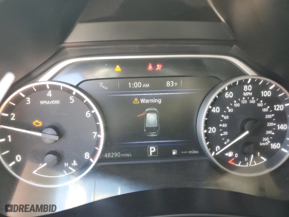 2020 Nissan Murano S with VIN 5N1AZ2AJXLN121859, listed as a Copart auction lot 48991785 with 48,290 mi miles and Salvage Title. Bid and sale history available at carsss.com. Image 9.
