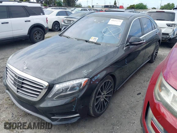 2015 Mercedes-Benz S-Class S 550 with VIN WDDUG8CB5FA133287, listed as a IAAI auction lot 41652775 with 55,788 mi miles. Bid and sale history available at carsss.com. Image 2.