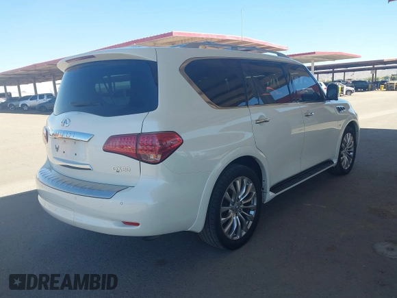2016 Infiniti QX80 with VIN JN8AZ2NDXG9800865, listed as a IAAI auction lot 42827188 with 132,030 mi miles and . Bid and sale history available at DreamBid. Image 4.