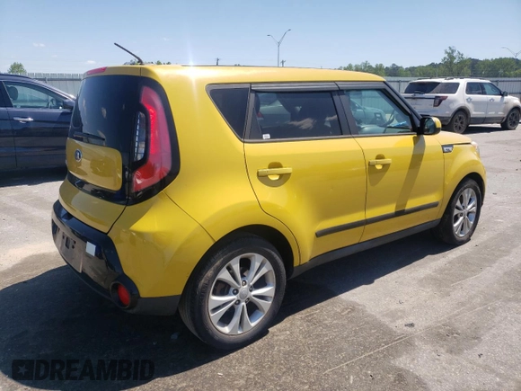 2016 Kia Soul + z VIN KNDJP3A58G7291327, wystawiony jako Copart lot #53488695 z przebiegiem 96 534 mil mil oraz Szkoda całkowita • Salvage title. Historia ofert i sprzedaży dostępna na DreamBid. Obrazek 3.