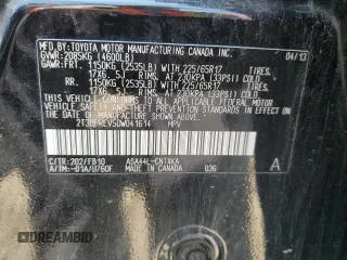 2013 Toyota RAV4 LE with VIN 2T3BFREV5DW041614, listed as a Copart auction lot 63146105 with 157,136 mi miles and Salvage title. Bid and sale history available at DreamBid. Image 14.