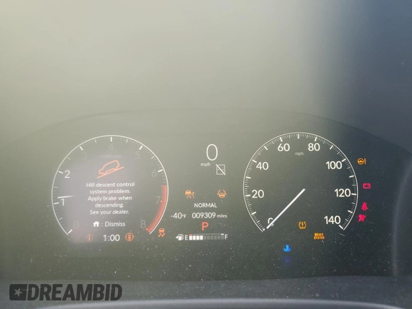 2025 Honda CR-V EX-L with VIN 7FARS4H75SE008095, listed as a Copart auction lot 54752185 with 9,309 mi miles and Salvage Title. Bid and sale history available at DreamBid. Image 9.