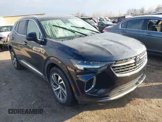 2021 Buick Envision Essence with VIN LRBFZNR43MD085335, listed as a IAAI auction lot 41967870 with 74,323 mi miles. Bid and sale history available at carsss.com. Image 1.