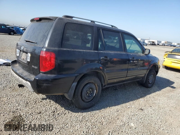 2005 Honda Pilot EX-L with VIN 2HKYF18565H550322, listed as a Copart auction lot 51981245 with 244,692 mi miles and Clean Title. Bid and sale history available at carsss.com. Image 3.