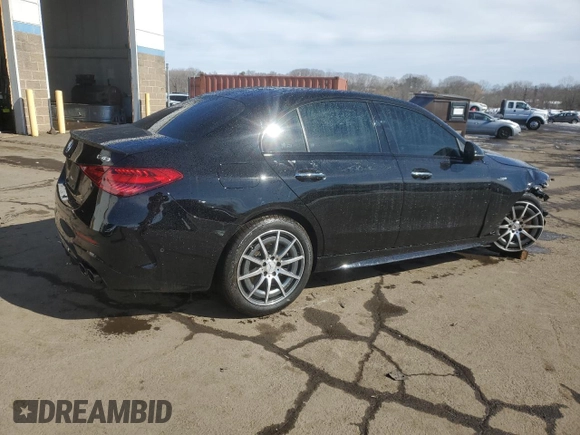 2024 Mercedes-Benz C 43 AMG with VIN W1KAF8HB9RR220405, listed as a Copart auction lot 45604455 with 3,874 mi miles and Salvage title. Bid and sale history available at DreamBid. Image 3.