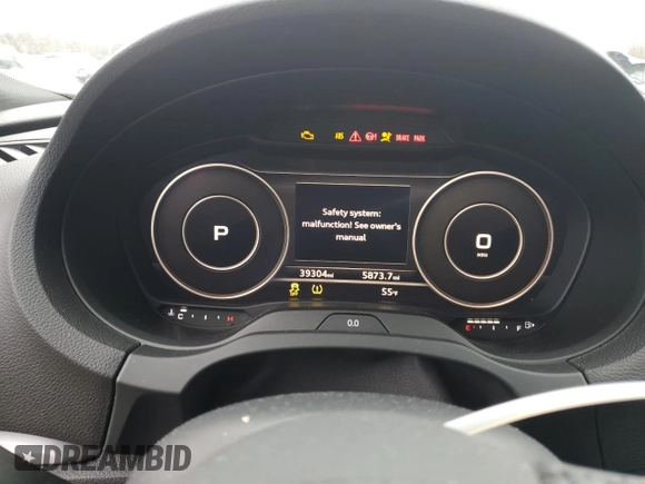2018 Audi A3 Sedan Premium with VIN WAUB8GFF5J1081236, listed as a Copart auction lot 39261764 with 39,304 mi miles. Bid and sale history available at carsss.com. Image 9.