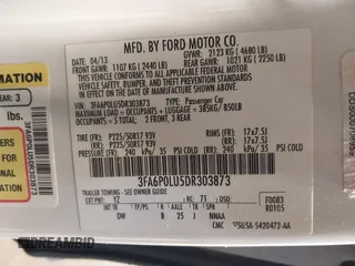 2013 Ford Fusion SE Hybrid with VIN 3FA6P0LU5DR303873, listed as a IAAI auction lot 41074370 with 193,372 mi miles and . Bid and sale history available at DreamBid. Image 9.