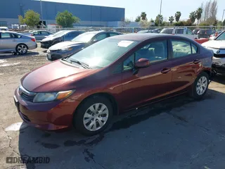 2012 Honda Civic Sdn LX with VIN 19XFB2F52CE384409, listed as a IAAI auction lot 41831099 with 142,898 mi miles. Bid and sale history available at carsss.com. Image 18.