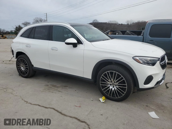 2023 Mercedes-Benz GLC with VIN W1NKM4GB8PF025496, listed as a Copart auction lot 84057654 with 12,844 mi miles and Salvage Title. Bid and sale history available at carsss.com. Image 4.