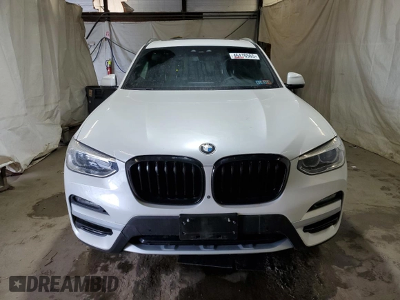 2021 BMW X3 xDrive30i with VIN 5UXTY5C06M9E17026, listed as a Copart auction lot 46470565 with 34,166 mi miles and Salvage Title. Bid and sale history available at DreamBid. Image 5.