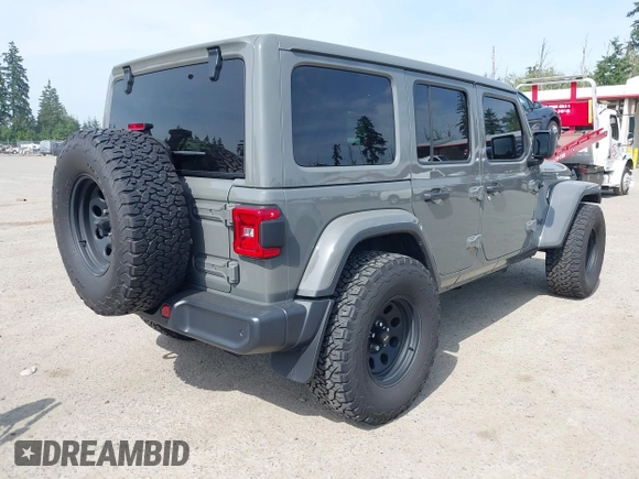2019 Jeep Wrangler Unlimited Sahara with VIN 1C4HJXEG6KW644553, listed as a IAAI auction lot 42465842 with 40,226 mi miles and . Bid and sale history available at DreamBid. Image 4.