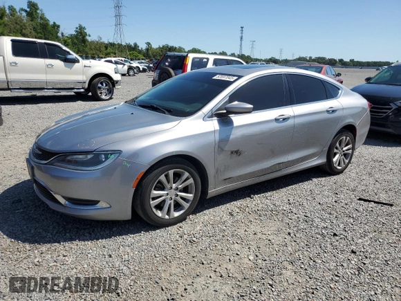 2015 Chrysler 200 Limited with VIN 1C3CCCAB0FN621700, listed as a Copart auction lot 52697045 with 207,556 mi miles and Salvage Title. Bid and sale history available at carsss.com. Image 1.