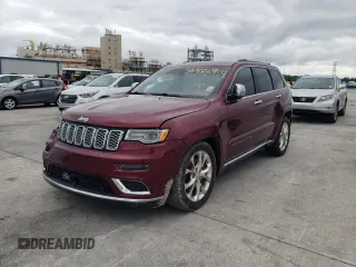 2019 Jeep Grand Cherokee Summit with VIN 1C4RJFJT8KC753454, listed as a Copart auction lot 50487954 with 51,447 mi miles and Salvage Title. Bid and sale history available at carsss.com. Image 1.