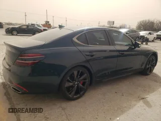 2023 Genesis G70 3.3T with VIN KMTG54TE4PU113520, listed as a Copart auction lot 49345075 with 35,625 mi miles and Salvage Title. Bid and sale history available at DreamBid. Image 3.