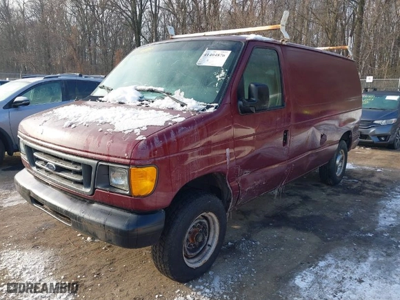 2003 Ford Econoline Cargo Van with VIN 1FTNE24243HB24311, listed as a IAAI auction lot 41404876 with NaN miles. Bid and sale history available at carsss.com. Image 2.