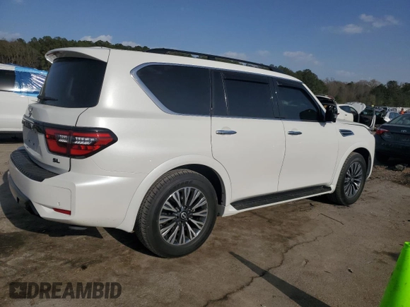 2023 Nissan Armada SL z VIN JN8AY2BA7P9401280, wystawiony jako Copart lot #49010345 z przebiegiem 23 203 mil mil oraz Szkoda całkowita • Salvage title. Historia ofert i sprzedaży dostępna na DreamBid. Obrazek 3.