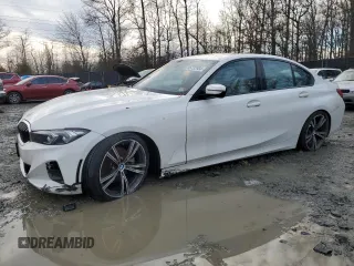 2023 BMW 3 Series 330i xDrive z VIN 3MW89FF00P8D08950, wystawiony jako Copart lot #85732964 z przebiegiem 7 625 mil mil oraz Szkoda całkowita • Salvage title. Historia ofert i sprzedaży dostępna na DreamBid. Obrazek 1.