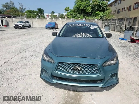 2018 Infiniti Q50 Luxe with VIN JN1EV7AP6JM351908, listed as a Copart auction lot 58056805 with 72,363 mi miles and Salvage title. Bid and sale history available at DreamBid. Image 13.