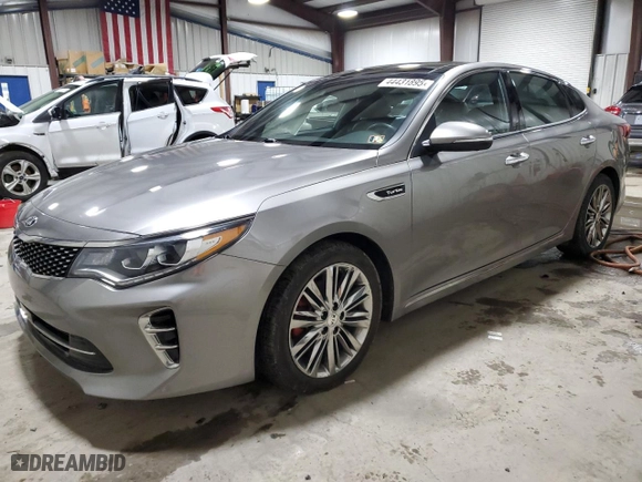 2017 Kia Optima SX Limited with VIN 5XXGV4L23HG149100, listed as a Copart auction lot 44431895 with 46,218 mi miles and Salvage Title. Bid and sale history available at carsss.com. Image 1.