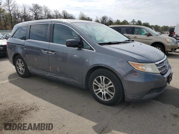 2012 Honda Odyssey EX-L with VIN 5FNRL5H68CB105623, listed as a Copart auction lot 55166905 with 147,417 mi miles and Salvage Title. Bid and sale history available at carsss.com. Image 4.