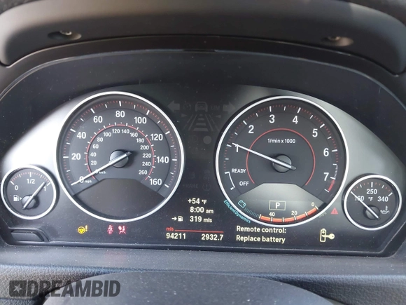 2013 BMW 3 Series 328i with VIN WBA3A5C58DJ462110, listed as a IAAI auction lot 41974562 with 94,211 mi miles. Bid and sale history available at carsss.com. Image 7.
