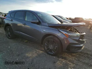 2021 Acura RDX w/A-Spec Package with VIN 5J8TC2H65ML046017, listed as a Copart auction lot 80743283 with 23,589 mi miles and Salvage Title. Bid and sale history available at carsss.com. Image 4.