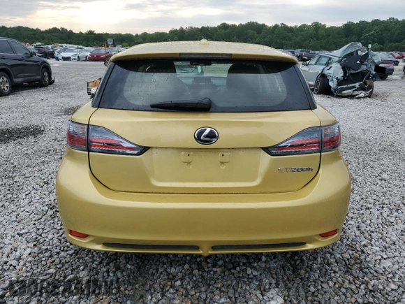 2012 Lexus CT 200h with VIN JTHKD5BH3C2054672, listed as a Copart auction lot 62001325 with 101,939 mi miles and Salvage title. Bid and sale history available at DreamBid. Image 6.