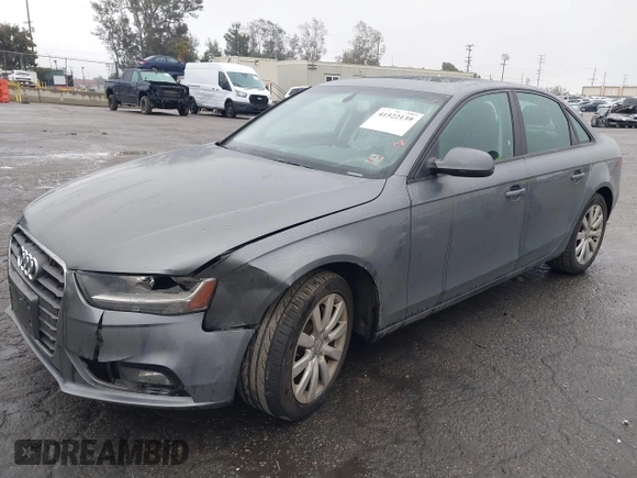 2013 Audi A4 Premium with VIN WAUAFAFL3DA111892, listed as a IAAI auction lot 41522139 with 85,454 mi miles. Bid and sale history available at carsss.com. Image 2.