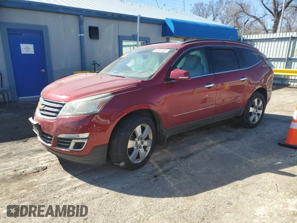 2013 Chevrolet Traverse LTZ z VIN 1GNKVLKD0DJ101204, wystawiony jako Copart lot #46361955 z przebiegiem 187 287 mil mil oraz Szkoda całkowita • Salvage title. Historia ofert i sprzedaży dostępna na DreamBid. Obrazek 1.