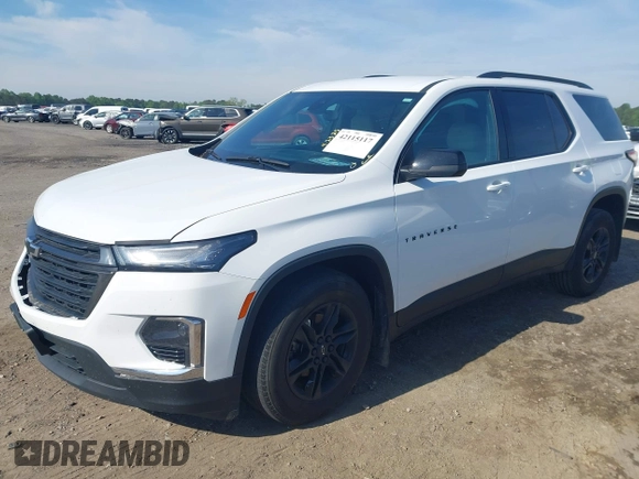 2022 Chevrolet Traverse LS with VIN 1GNERFKW2NJ179022, listed as a IAAI auction lot 42115117 with 60,720 mi miles and . Bid and sale history available at DreamBid. Image 2.