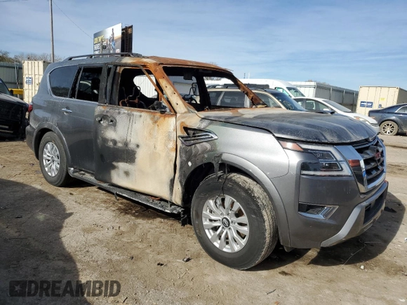 2022 Nissan Armada SV with VIN JN8AY2AC5N9162151, listed as a Copart auction lot 81834284 with Not Provided miles and Salvage Title. Bid and sale history available at carsss.com. Image 4.