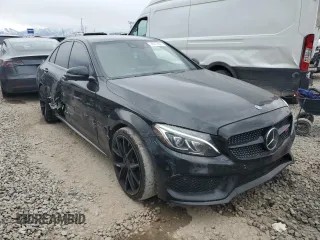 2017 Mercedes-Benz C 43 AMG with VIN 55SWF6EB6HU192204, listed as a Copart auction lot 48478805 with 83,487 mi miles and Salvage Title. Bid and sale history available at DreamBid. Image 4.
